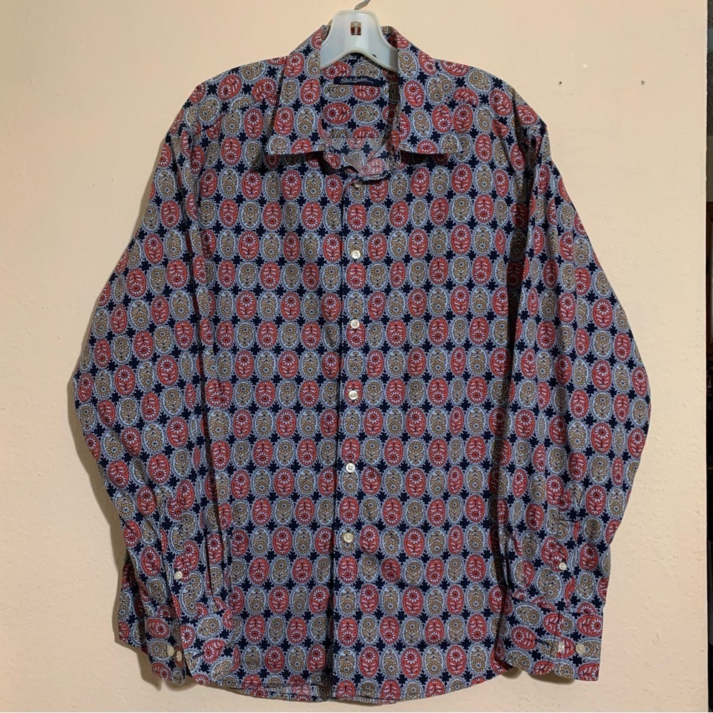 Robert Graham Buttondown 100% Cotton Men’s Long Sleeve Shirt Size XL
